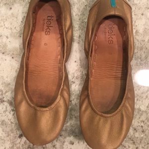 Tieks Metallic Gold Ballet Flats Size 8